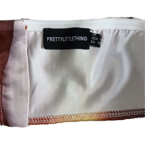 Pretty little thing sunset off the shoulder crop top size 6 - Picture 5 of 6